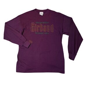 Y2K Marithe Francois Girbaud mens XL purple logo cotton long sleeve t-shirt EUC
